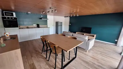 Cuisine ou kitchenette dans l'établissement Appartement spacieux tout équipé au coeur de l'avesnois