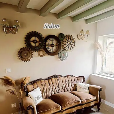 Coin salon dans l'établissement Gîte cottage Domaine La Boilière