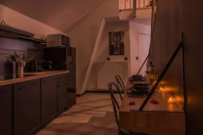 Cuisine ou kitchenette dans l'établissement ORoom Duple'X Coulommiers
