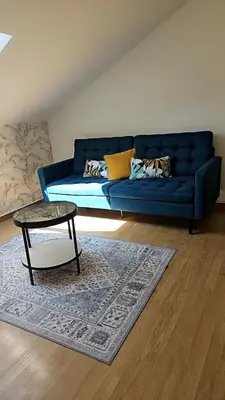 Coin salon dans l'établissement Appartement cosy avec bureau 35m2 au 2e étage
