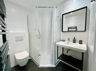 Salle de bains dans l'établissement Le Five Tellier
