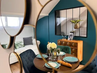 Coin salon dans l'établissement E - Le loft in Epernay T2 au cœur du centre ville