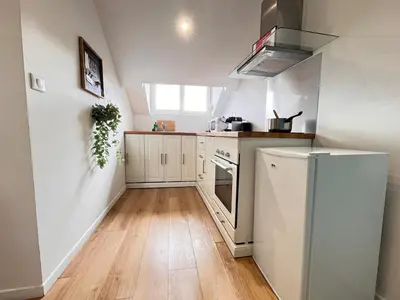 Cuisine ou kitchenette dans l'établissement E - Le loft in Epernay T2 au cœur du centre ville
