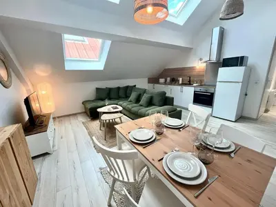 Cuisine ou kitchenette dans l'établissement Slow Life Cœur des Moissons Parking inclus
