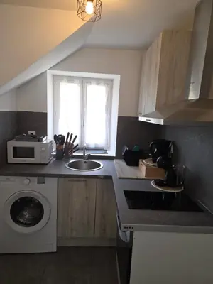 Cuisine ou kitchenette dans l'établissement Sweet Cocon Studio