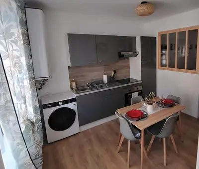 Cuisine ou kitchenette dans l'établissement Grand appartement familial 47m2 au 1er etage