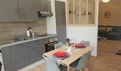 Cuisine ou kitchenette dans l'établissement Grand appartement familial 47m2 au 1er etage