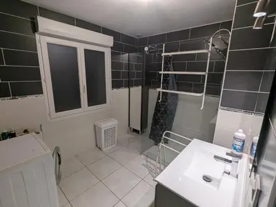 Salle de bains dans l'établissement La Casa Blanca