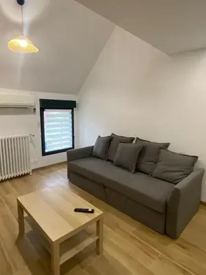 Coin salon dans l'établissement Appartement duplex au calme