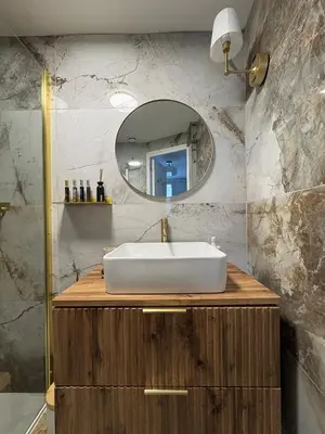 Salle de bains dans l'établissement Maison au cœur des caves de champagnes