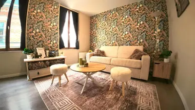 Coin salon dans l'établissement Studio Cosy 32 m2 hyper centre Châlons-en-Champagne