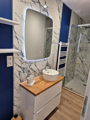 Salle de bains dans l'établissement Maison Au Beau Regard
