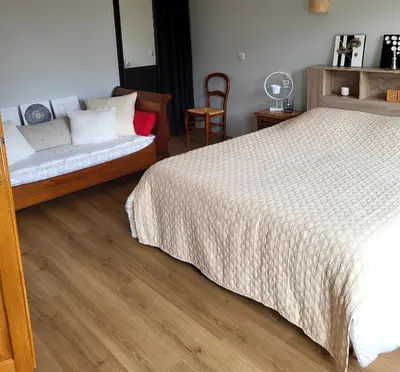 Un ou plusieurs lits dans un hébergement de l'établissement A la terrasse du val de vincelles