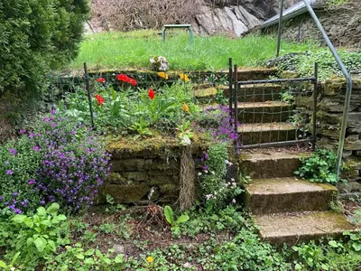 Jardin de l'établissement Maison authentique en bord de Meuse