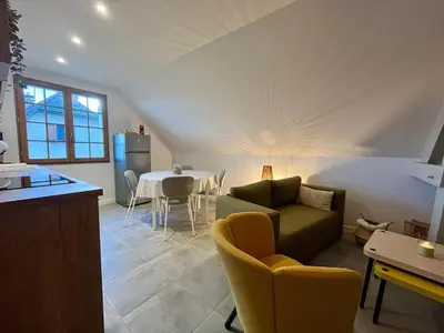 Coin salon dans l'établissement L'Escale Champenoise - independent accommodation