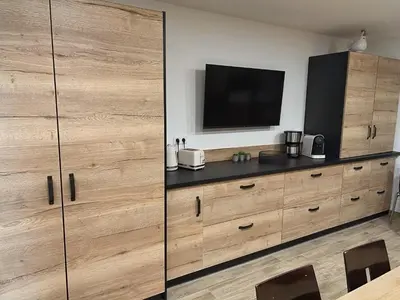 Cuisine ou kitchenette dans l'établissement Vignes au Balcon