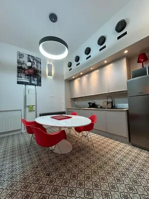 Cuisine ou kitchenette dans l'établissement Sublime appartement Rémois