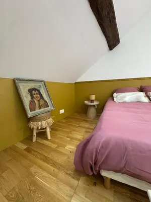 Un ou plusieurs lits dans un hébergement de l'établissement Le 72 - Bohemian Chic - 20 min from Disneyland Paris