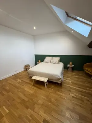 Un ou plusieurs lits dans un hébergement de l'établissement Le 72 - Bohemian Chic - 20 min from Disneyland Paris