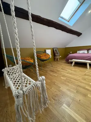 Un ou plusieurs lits dans un hébergement de l'établissement Le 72 - Bohemian Chic - 20 min from Disneyland Paris