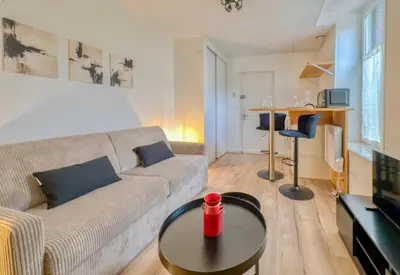 Télévision ou salle de divertissement dans l'établissement Le Clemenceau 2