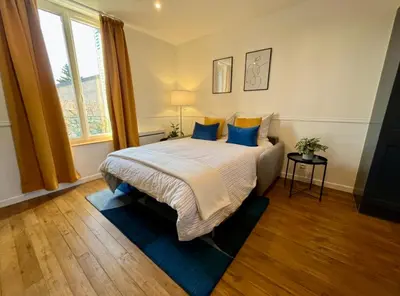 Un ou plusieurs lits dans un hébergement de l'établissement Luxury Family Stay & 20 min Disney Paris