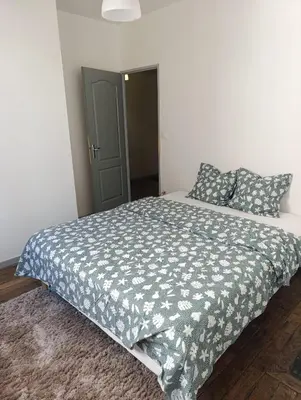 Un ou plusieurs lits dans un hébergement de l'établissement Appartement Cosy du château
