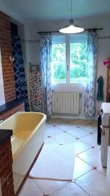 Salle de bains dans l'établissement Holiday house in the Ardennes