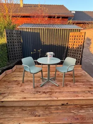 Balcon ou terrasse dans l'établissement La Barrique Champenoise - Studio and Terrasse