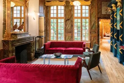 Coin salon dans l'établissement Manoir de la Marquise