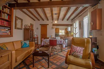 Coin salon dans l'établissement Au Chemin de la Forêt - Maison pour 4p