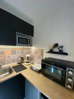 Cuisine ou kitchenette dans l'établissement La Suite Nocturne