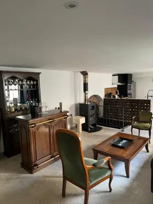 Coin salon dans l'établissement Maison de ville Champenoise