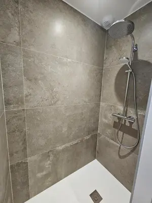 Salle de bains dans l'établissement Gîte En bord de rivière