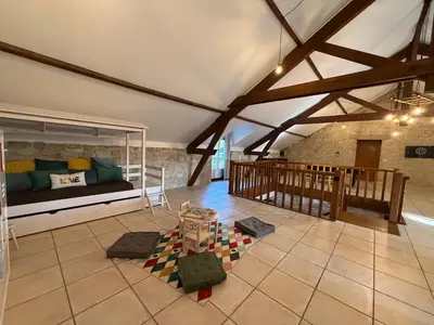 Coin salon dans l'établissement Gîte Chez Maurice