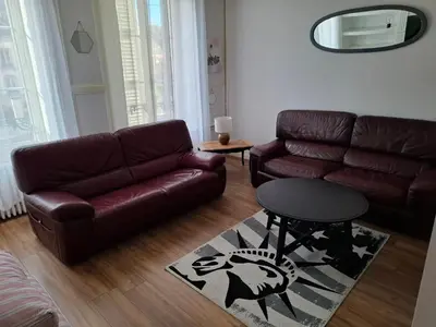 Coin salon dans l'établissement Grand appart 2 chambres - max 6 pers
