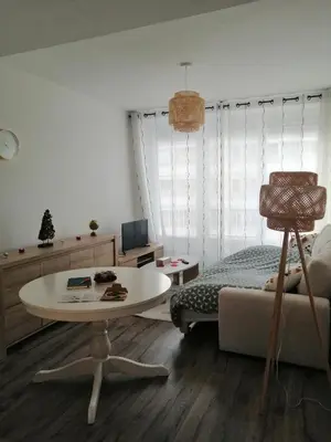 Un ou plusieurs lits dans un hébergement de l'établissement Appartement Lumineux