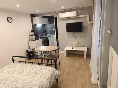Cuisine ou kitchenette dans l'établissement Studio charmant