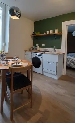 Cuisine ou kitchenette dans l'établissement Le Gobelin Champenois - Appartement - Reims