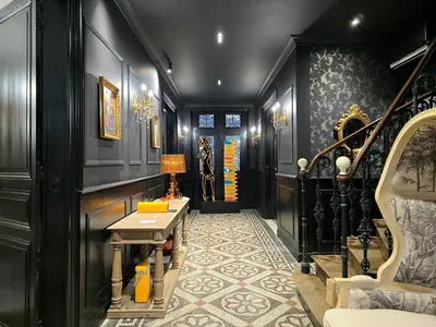 Coin salon dans l'établissement Gîte des Deux Dames de Champagne