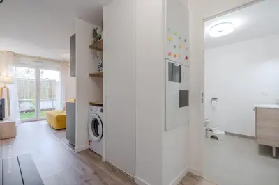 Salle de bains dans l'établissement T2 familial avec jardin, calme à 15 min de Disney