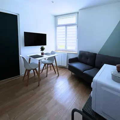 Télévision ou salle de divertissement dans l'établissement Combo centre-ville - 8 pers - 3 chambres avec salle de bain