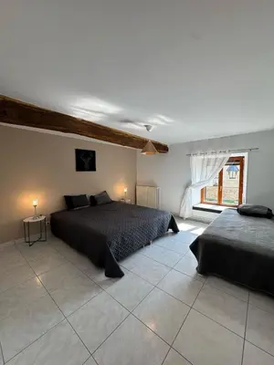 Un ou plusieurs lits dans un hébergement de l'établissement Gîte Baytso