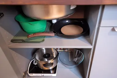 Cuisine ou kitchenette dans l'établissement Escale Tropical Chic - Hypercentre St-Quentin