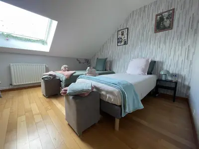 Un ou plusieurs lits dans un hébergement de l'établissement Macasa chambres et table d'hôte