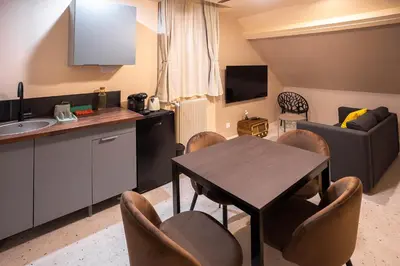 Cuisine ou kitchenette dans l'établissement Terres de Soleil - Bohème Chic en cœur St Quentin