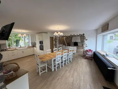 Cuisine ou kitchenette dans l'établissement La ferme du bon vieux temps