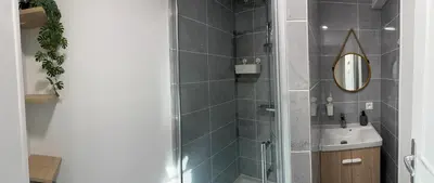 Salle de bains dans l'établissement Gîte en Champagne - Le Clos des 3 Sources