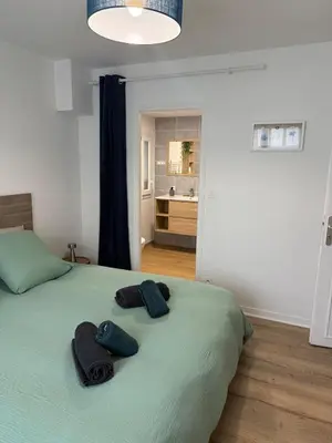 Un ou plusieurs lits dans un hébergement de l'établissement Gîte en Champagne - Le Clos des 3 Sources