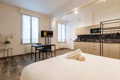Cuisine ou kitchenette dans l'établissement suite Tirelire, centre et paisible